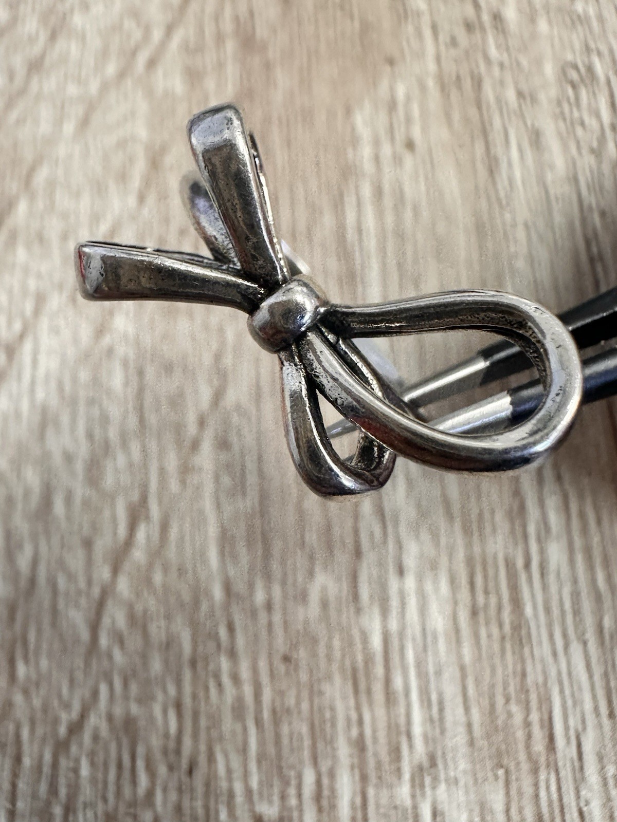 925 Sterling Silver Bow Ring, No Stone, 17.4 mm Band Width. resizable