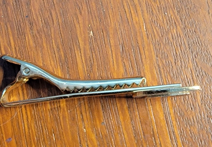 President of Republic of South Korea Seal Gold Tone Enamel Phoenix Tie Bar Clip