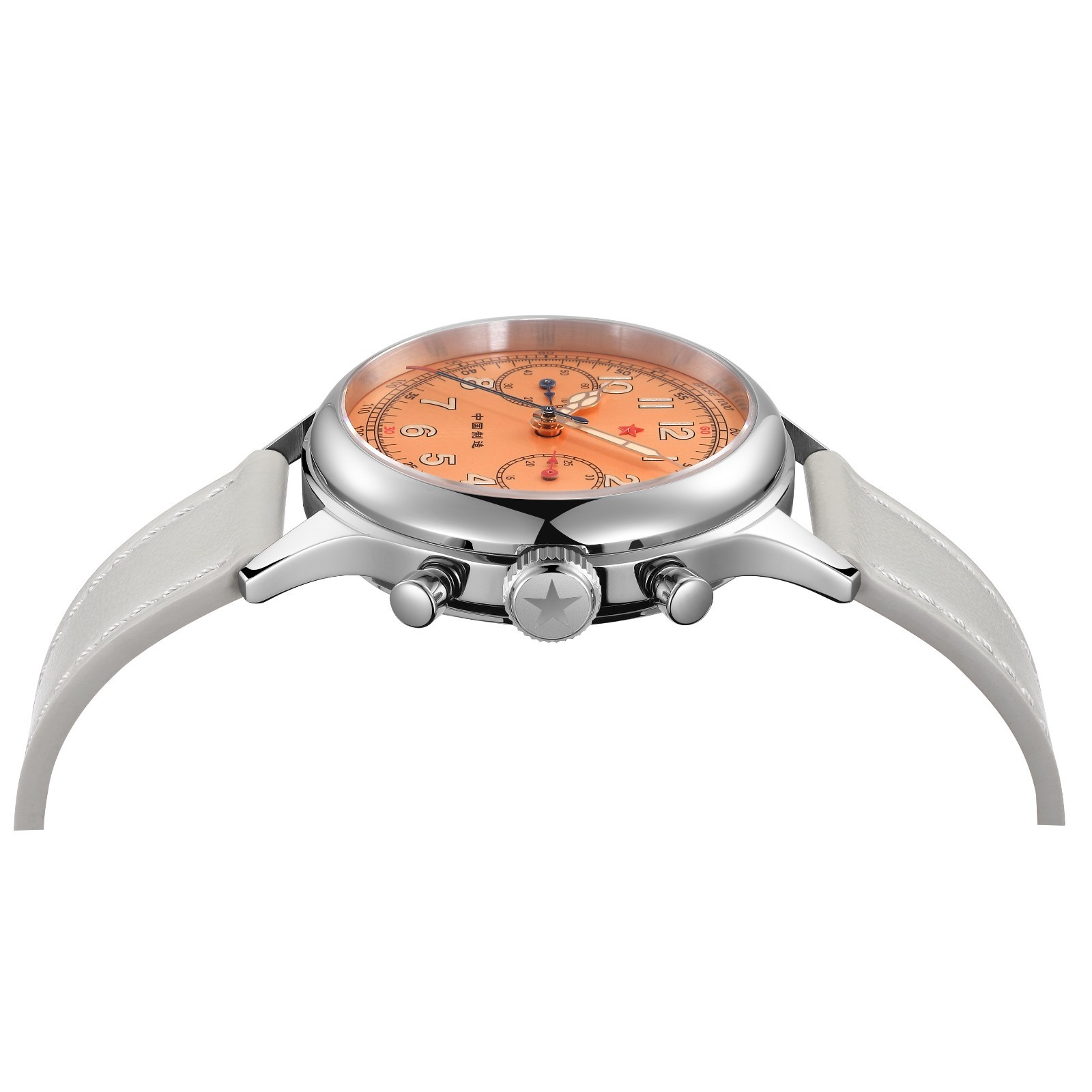RED STAR 1963 SEAGULL ST1901 Chronograph Movement Wrist Watch 38mm 50M C3 316L