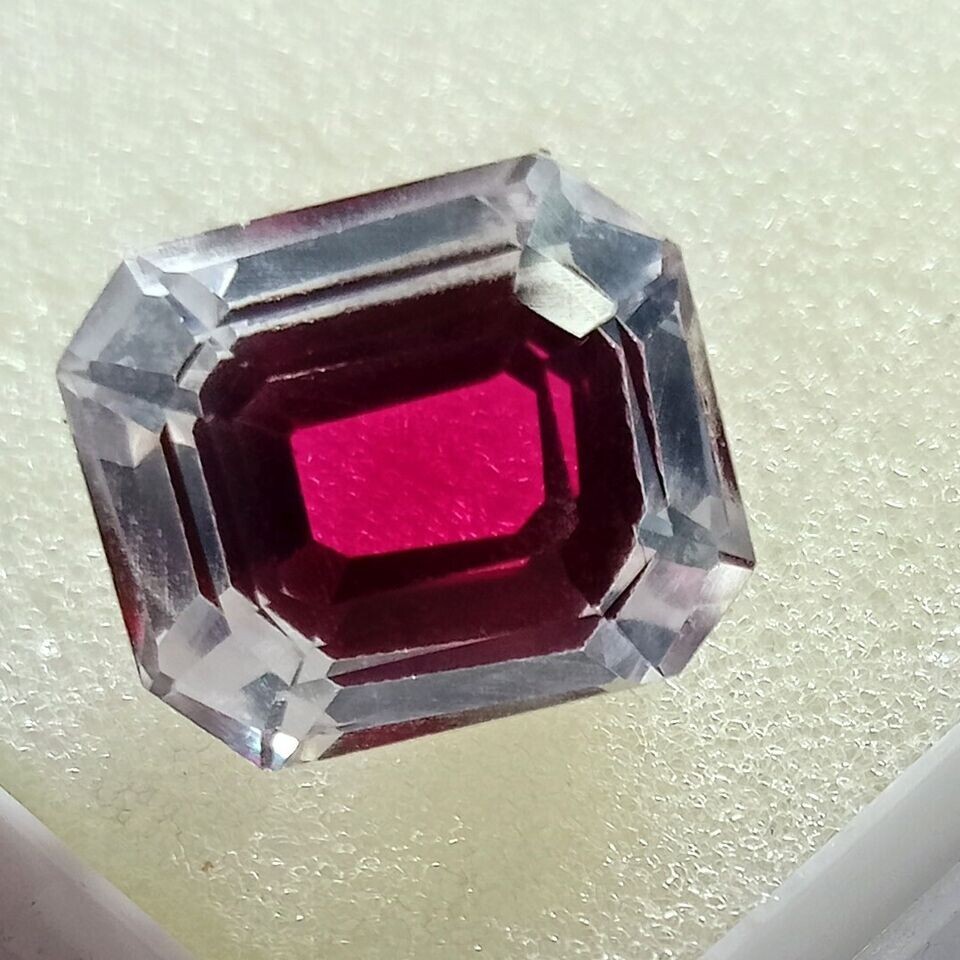 Natural Bi-Color Pitambari Sapphire Emerald Cut 8CT+ Loose Certified Gemstone