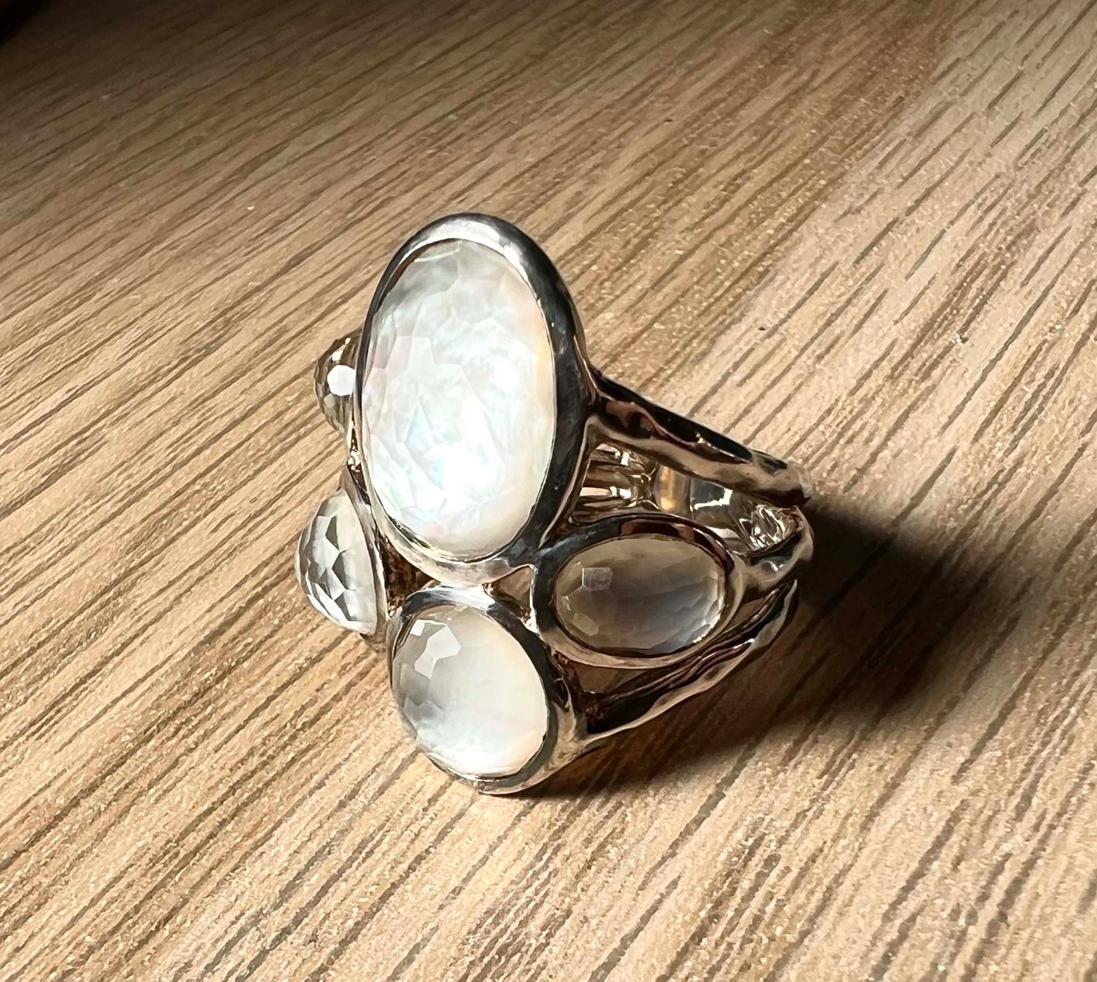 $695 Ippolita Sterling Silver MOP Cluster Rock Candy Lollipop Statement Ring 6.5