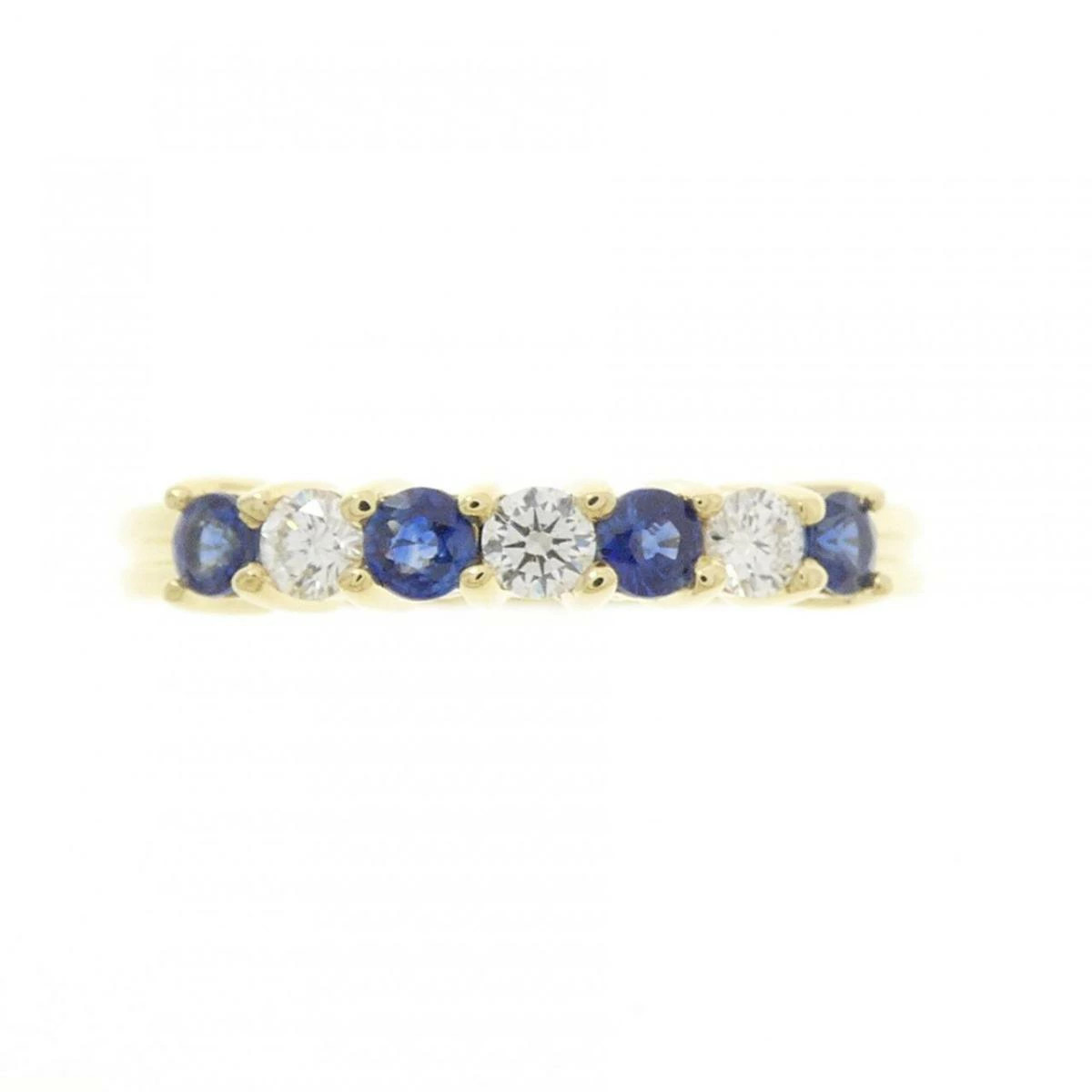 Tiffany & Co. Sapphire Ring Diamond 750 Yellow Gold US 6-6.25 EU 52.5 Ladies
