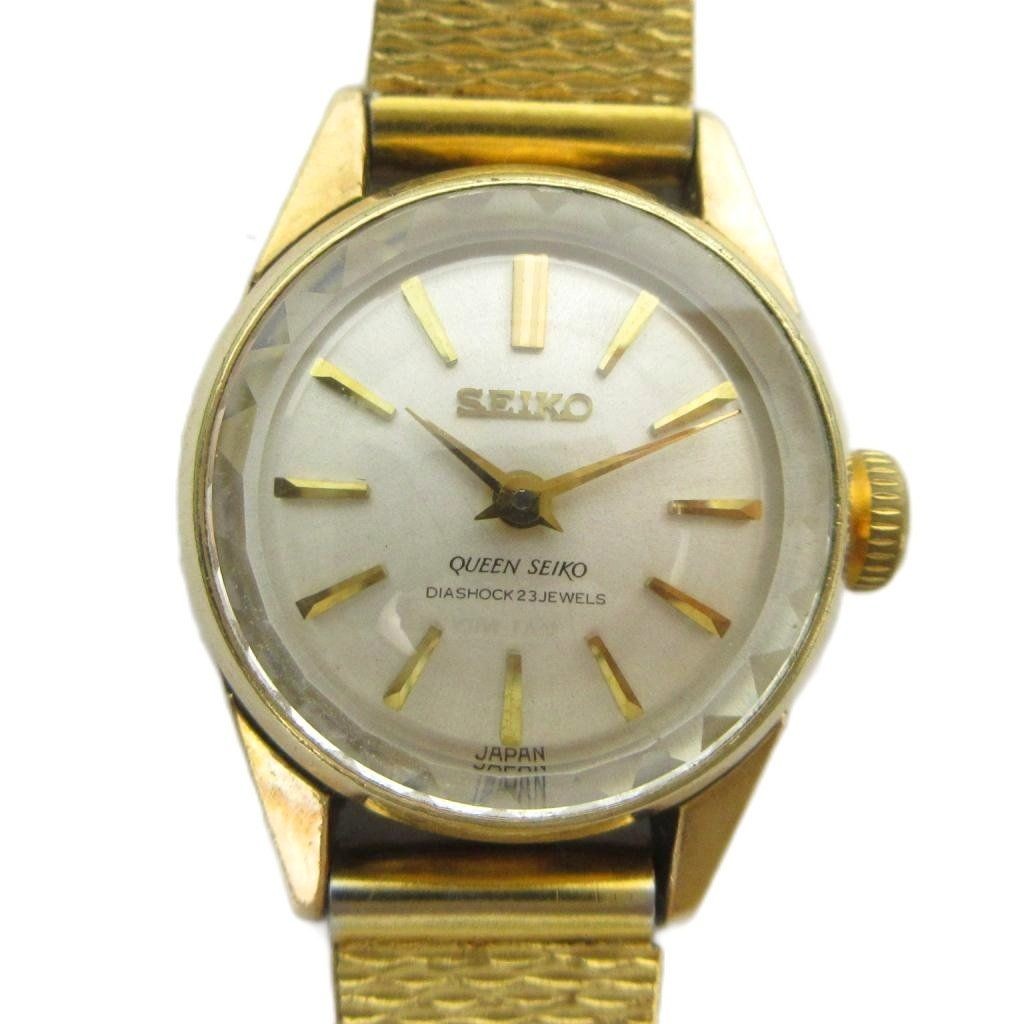 SEIKO QUEEN SEIKO 1020 0010 Wristwatch Hand wound 23 Jewels 3 Hands Round Gold C