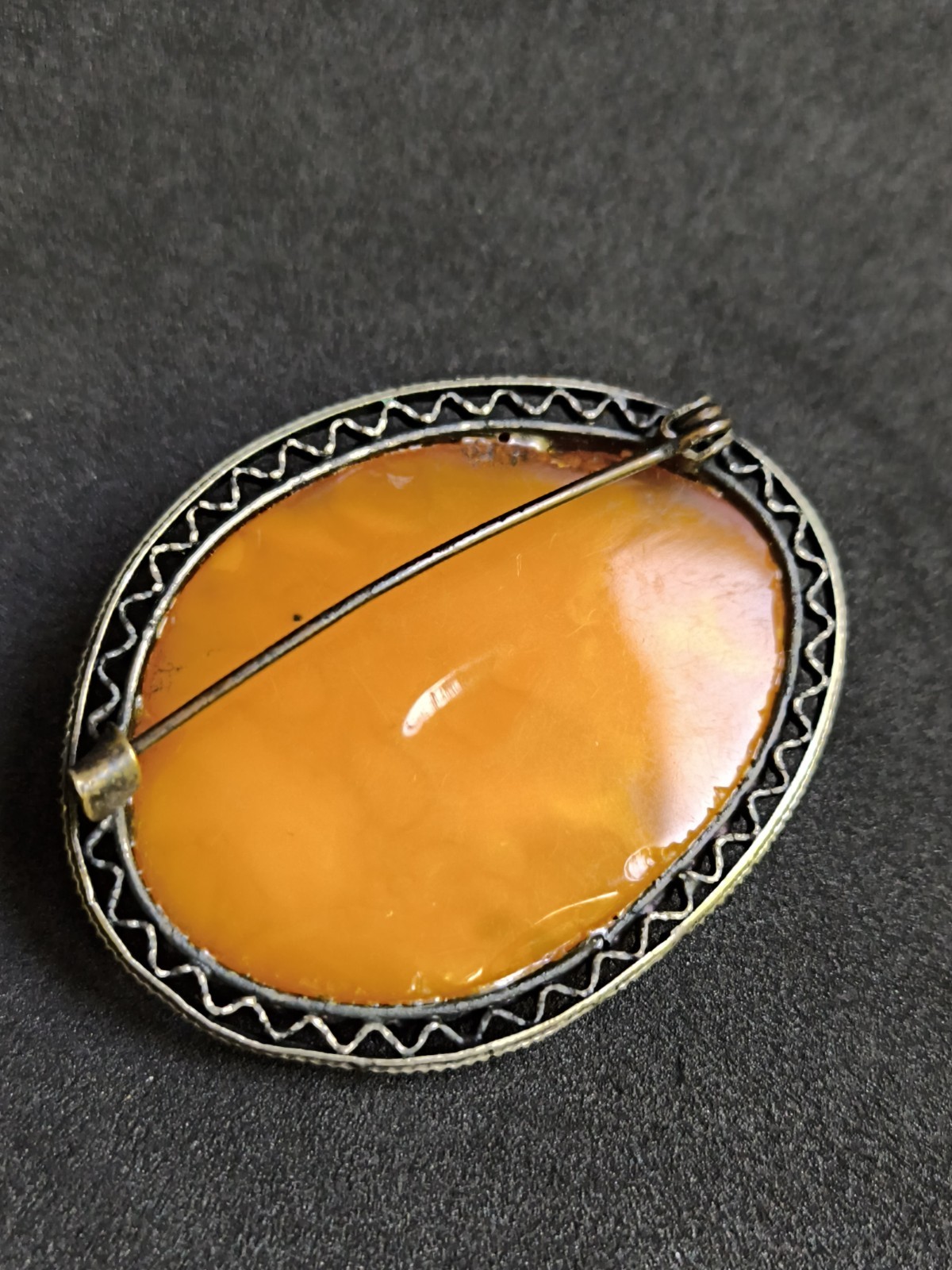 NATURAL OLD ANTIQUE BALTIC AMBER PENDANT Egg Yolk