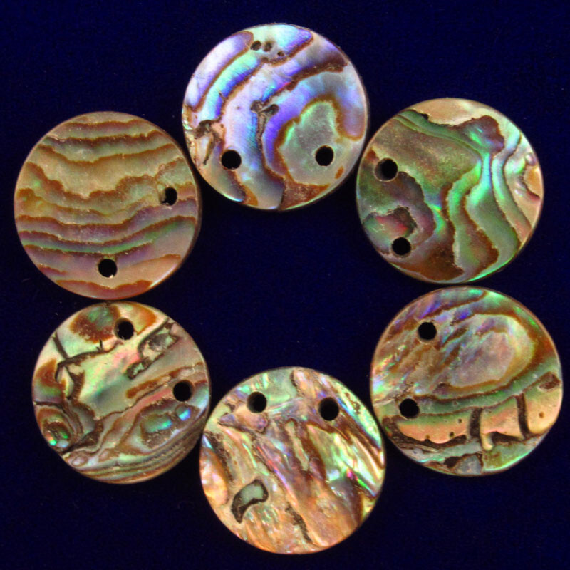 75Pcs Abalone Shell Round Pendant Bead 12x1mm L38811