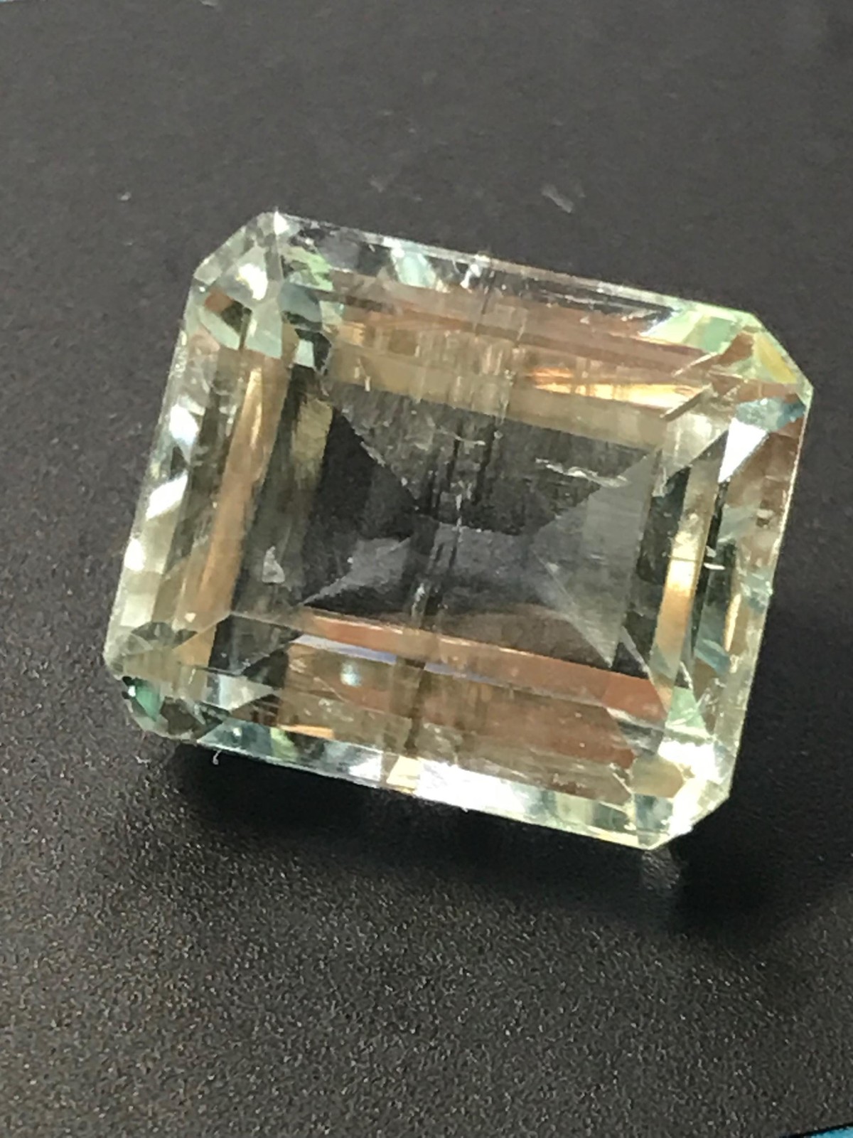 Aquamarine 9 cts, Earth Mined, no treatment at all~Beautiful Step Emerald