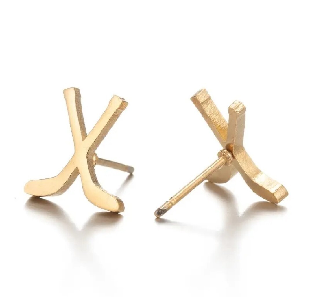 Field Hockey Earrings Gold Silver Color Petite Earring Women’s Jewelry 88H28