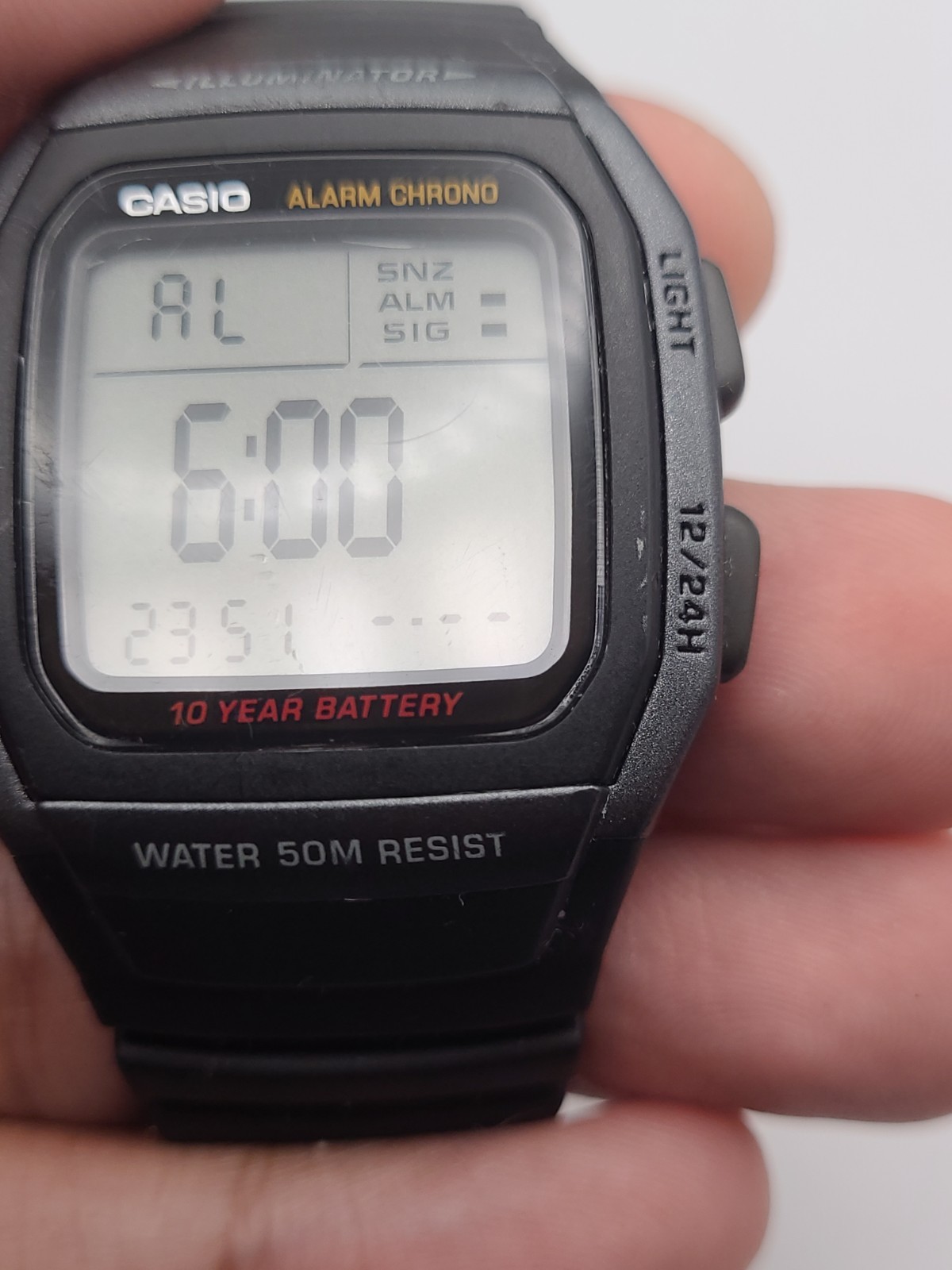 CASIO ILLUMINATOR W-96H BLACK MENS WATCH NEW BATTERY Working