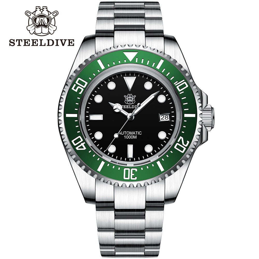 STEELDIVE SD1964 Mens 45.4mm 1000M Automatic Dive Watch NH35 Sapphire Steel