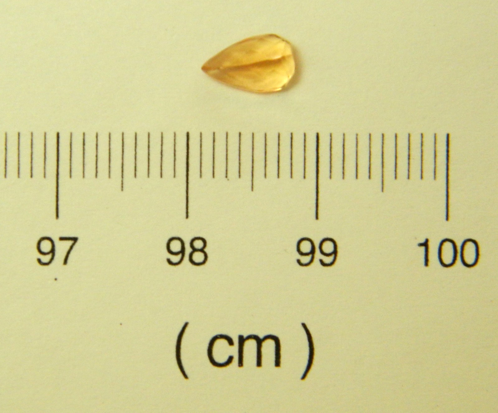 Imperial Topaz 0.94 Ct Clarity IF Pear Cut Natural Golden Brazil I199