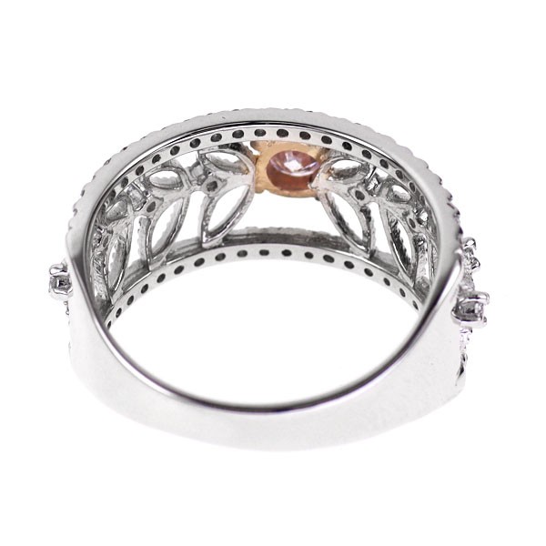 Rare Pt900/ K18PG Natural Pink Purple Diamond Ring 0.202ct LPP I1 G/G D0.36ct –