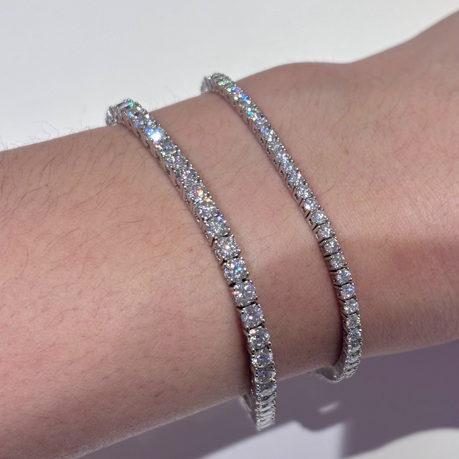 3mm Moissanite Tennis Bracelet 4.6CT VVS1 D 925 Sterling Silver- 6 in (15.24cm)