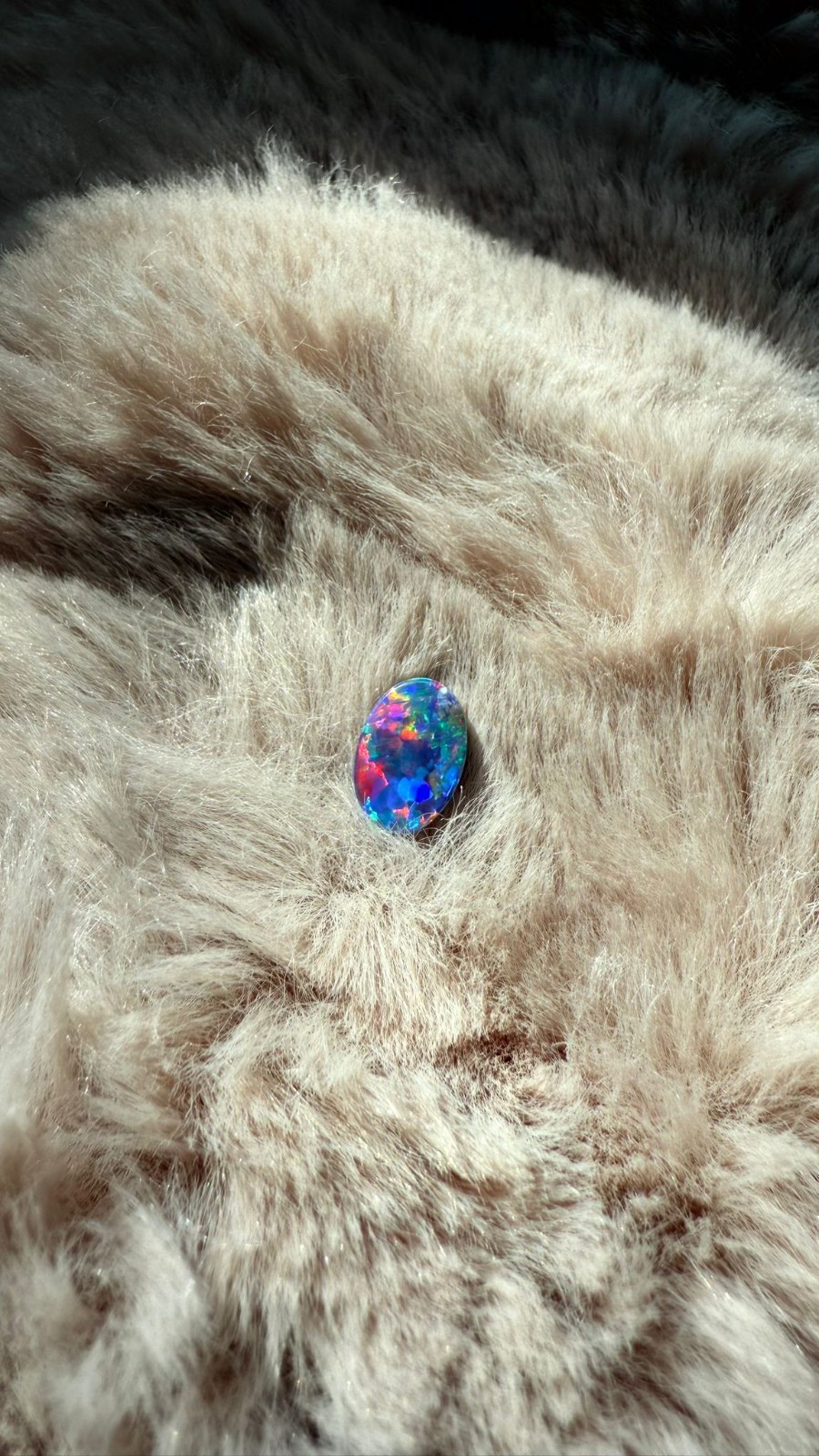 1.16ct Gem Grade Australian Opal Doublet – Rainbow Fire | Intense Play-of-Color