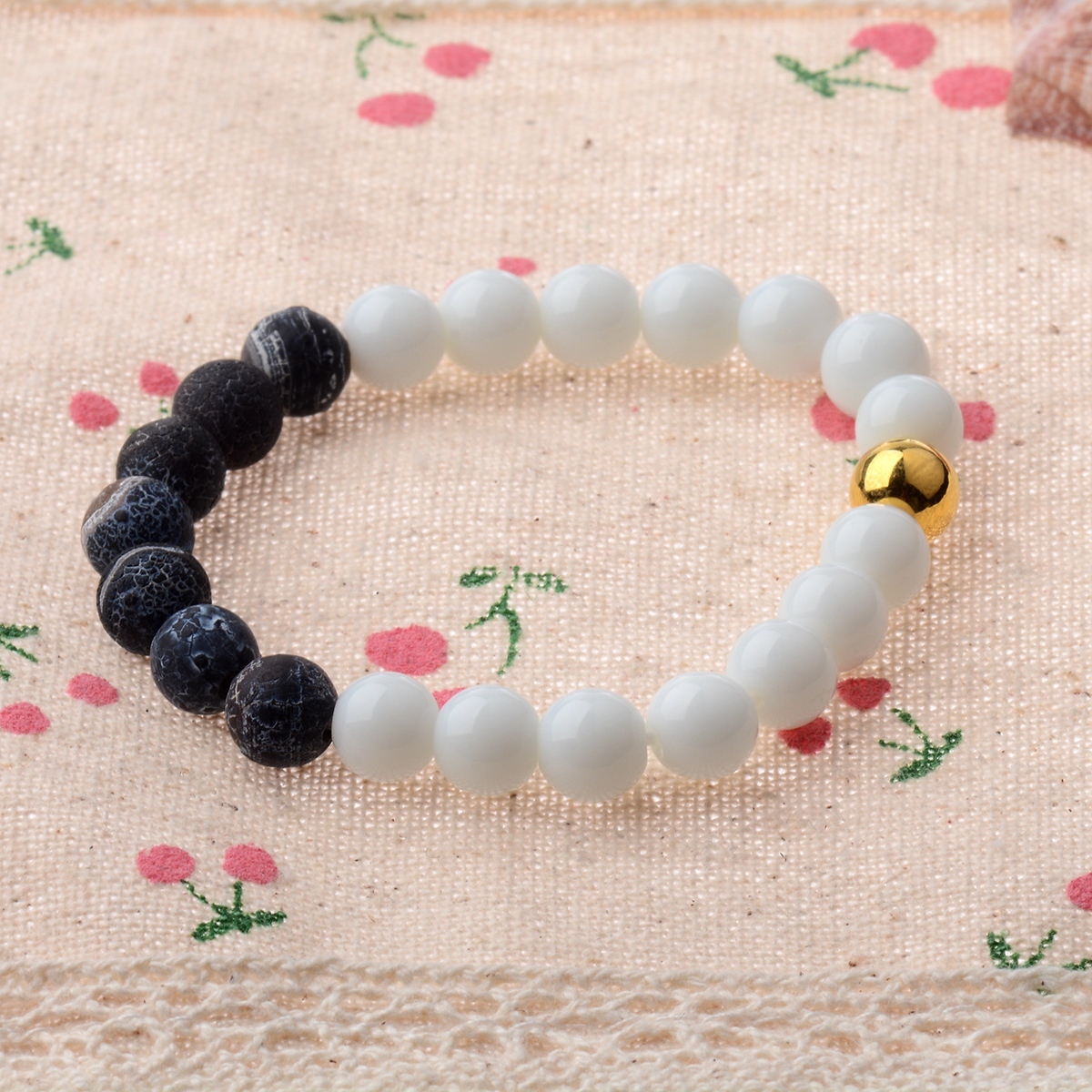 6 Color Unisex Handmade Natural 8mm Round Agate Gemstone Beads Stretch Bracelet