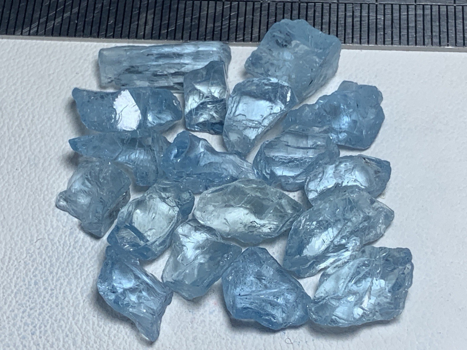 10.90 gram Gorgeous Nice Color Aquamarine lot from Mozambique