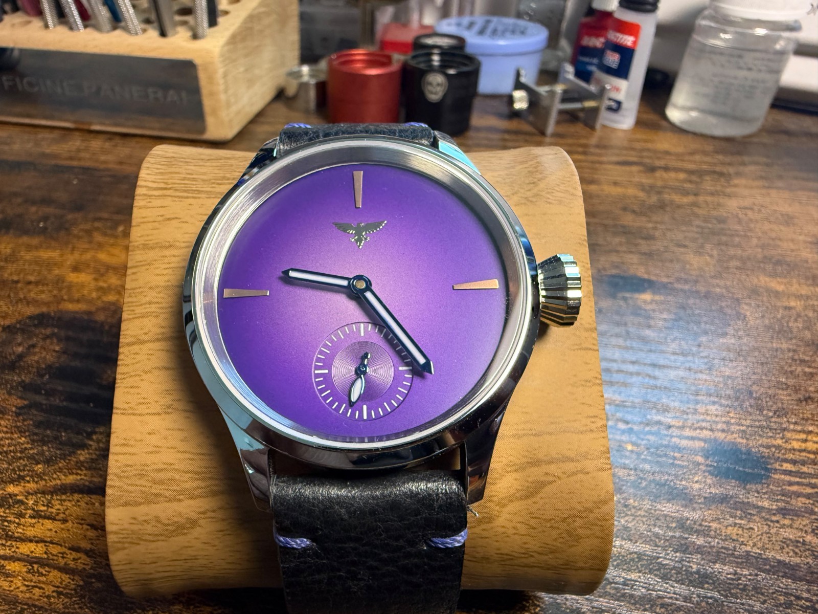 Watch Swiss eta 6498 movement Handmade Strap