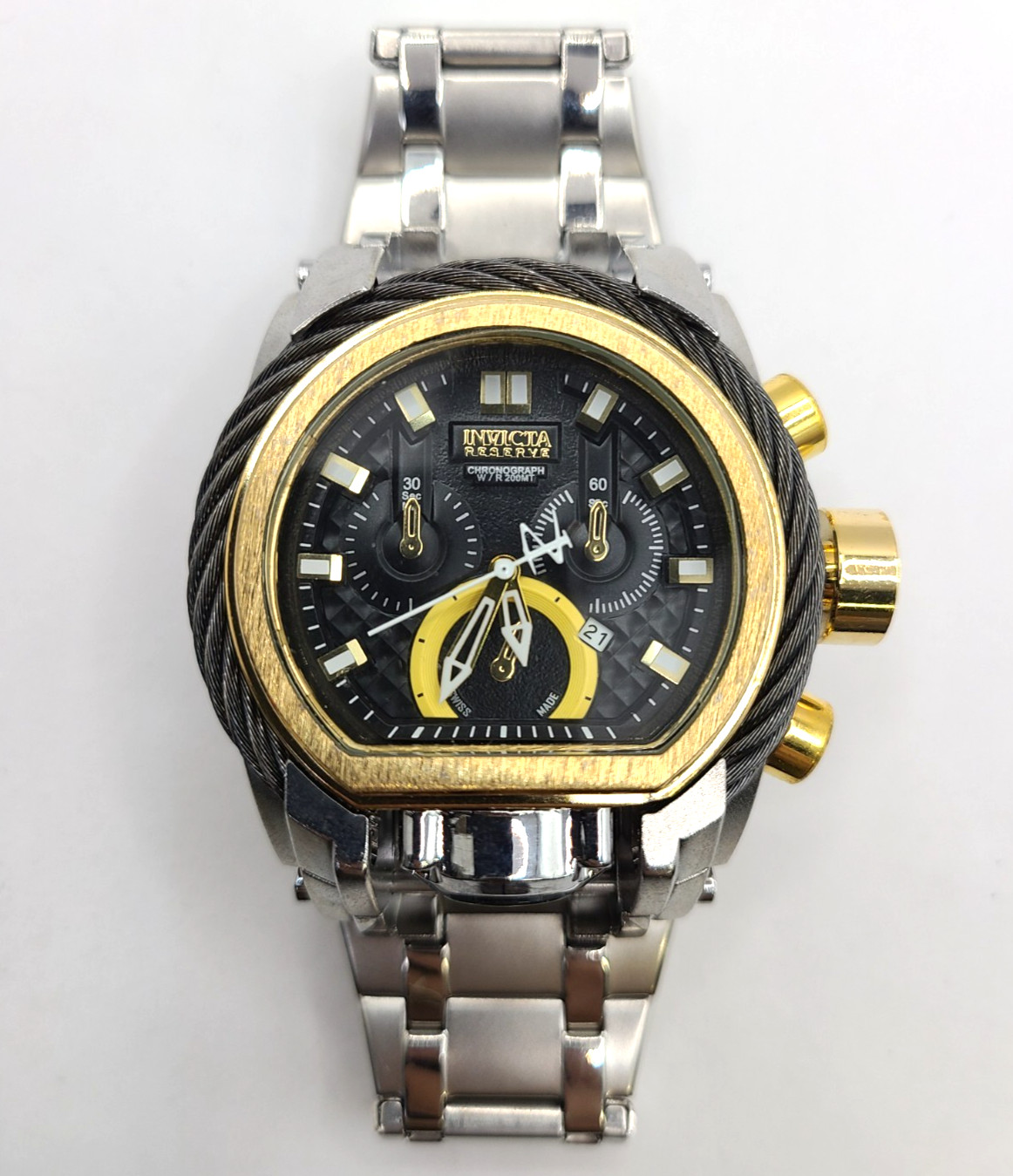Invicta Reserve Bolt Zeus Magnum Hydroplated 52mm Stainless Steel Swiss Watch