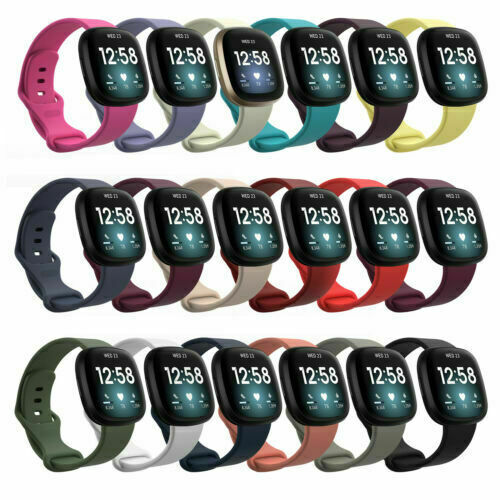 For Fitbit Versa 3 4/Sense 1 2 Strap Sport Watch Bands Silicone Wrist Bracelet