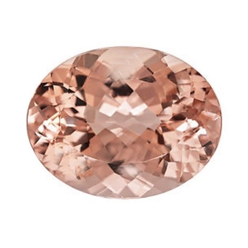 MORGANITE 6 x 4 MM OVAL CUT SOFT PEACH COLOR ALL NATURAL VVS