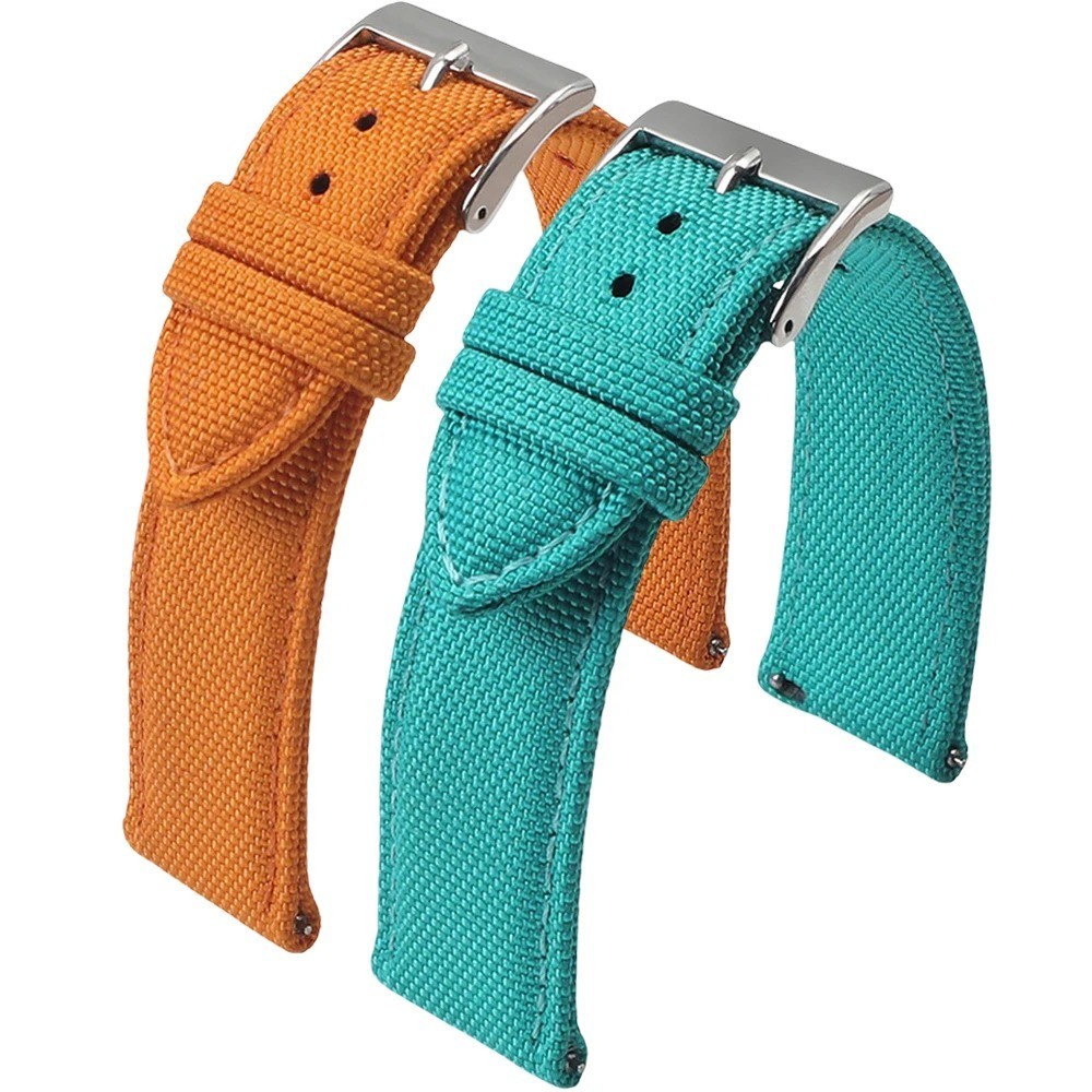 18mm 19mm 20mm 21mm 22mm 24mm Waterproof Sailcloth Watch Strap Two-Sided Nylon