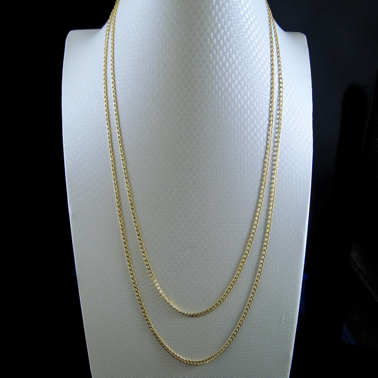 NEW MENS LADIES 10K YELLOW GOLD CUBAN CURB LINK CHAIN NECKLACE 2 MM 16~24 INCH