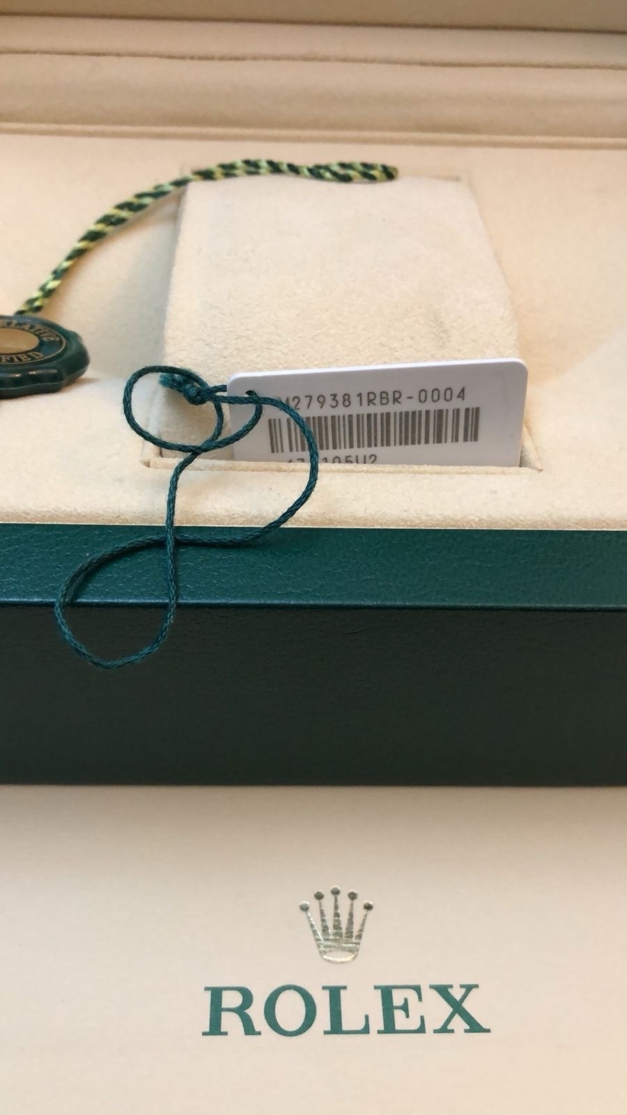 ROLEX oyster box reference M279381RBR-0004 empty box 39139.04