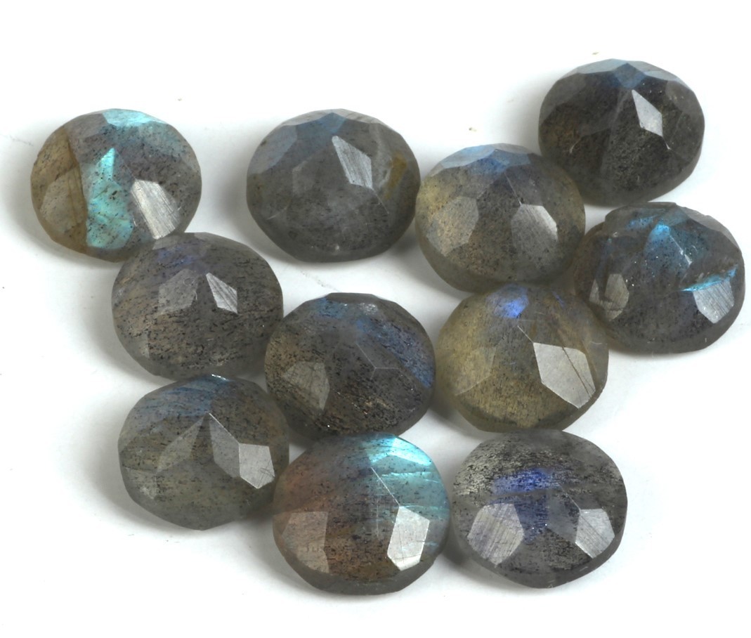 AAA Natural Labradorite Moonstone Round Cut Loose Gemstone For Making Jewelry