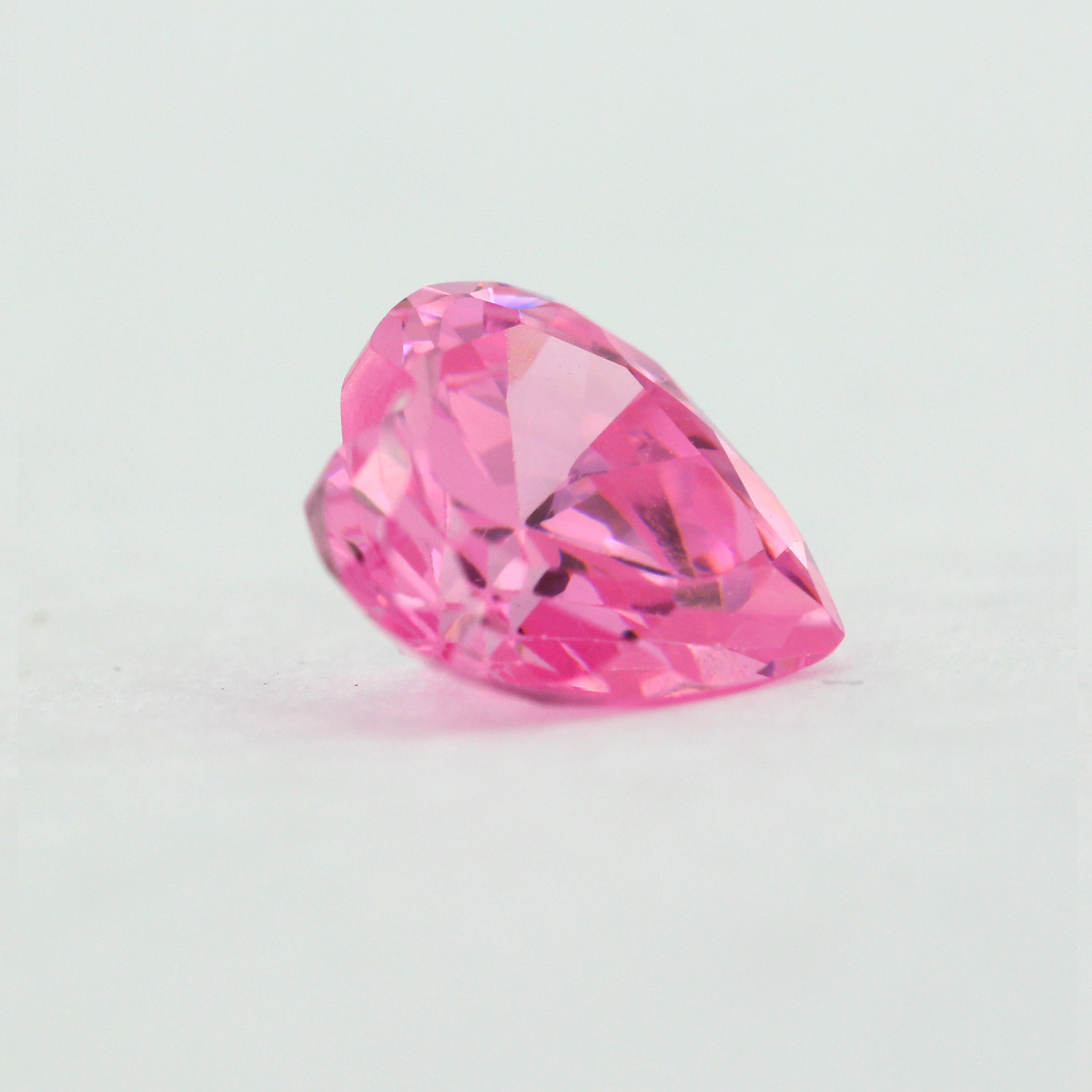 Loose Heart Shape Cut Pink Sapphire CZ Stone Single Cubic Zirconia Birthstone