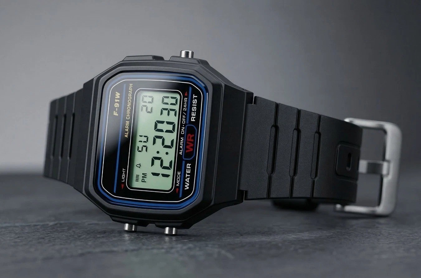 F91W Classic Digital Watch Resin Strap Stopwatch Chronograph Sport Men Watch