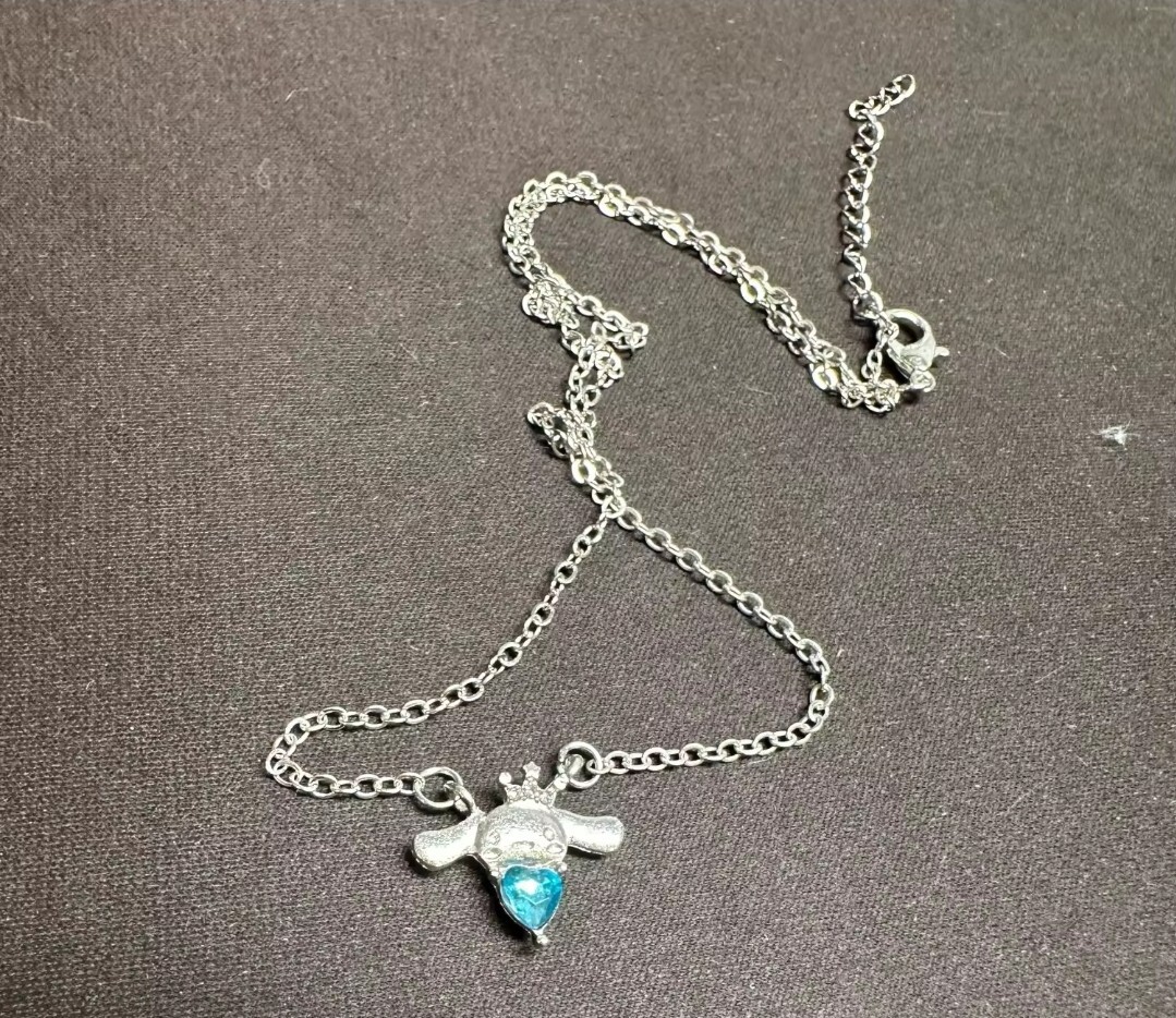 Hello Kitty Cinnmaroll Necklace Simple Design Chain Pendant for Girls