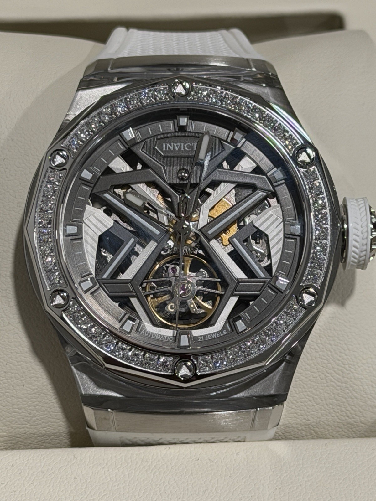 Invicta 70130 Objet D Art Diamond Bezel Automatic 45mm w/ Diamond Edition Box