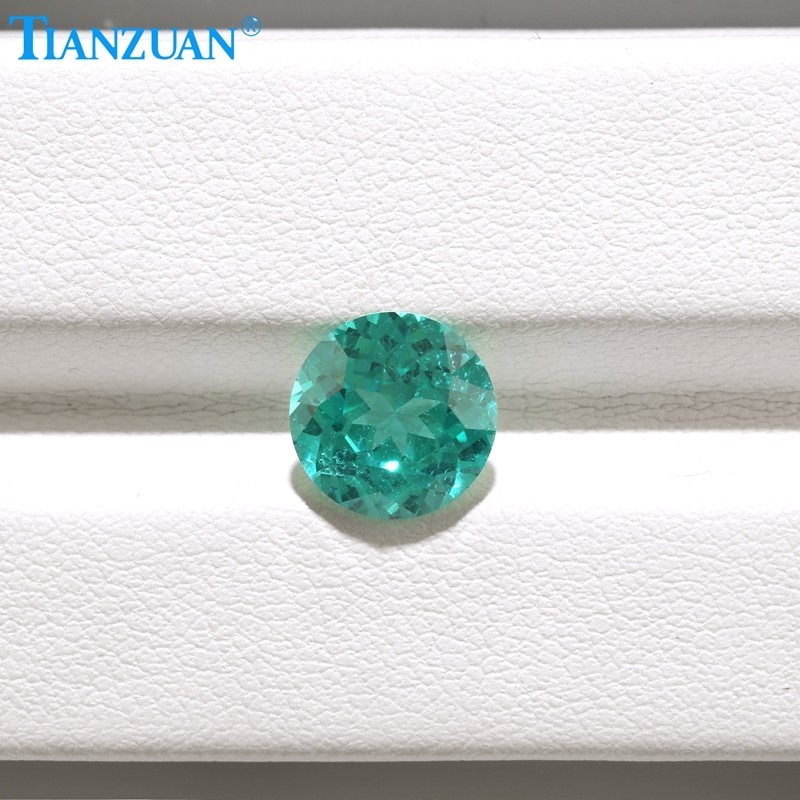 Synthetic YAG Round Shape Neon Paraiba Color with inclusions loose Gemstones