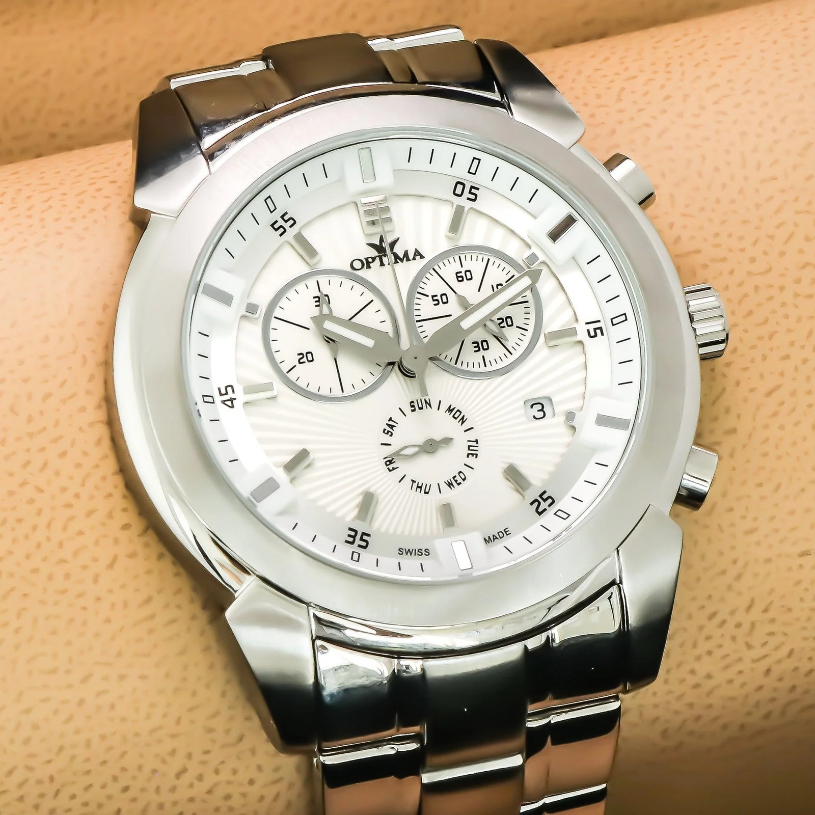 Optima – Swiss Chronograph – OSC367-SS-1 Swiss Ronda 43.4 mm OSC367 50 m (5