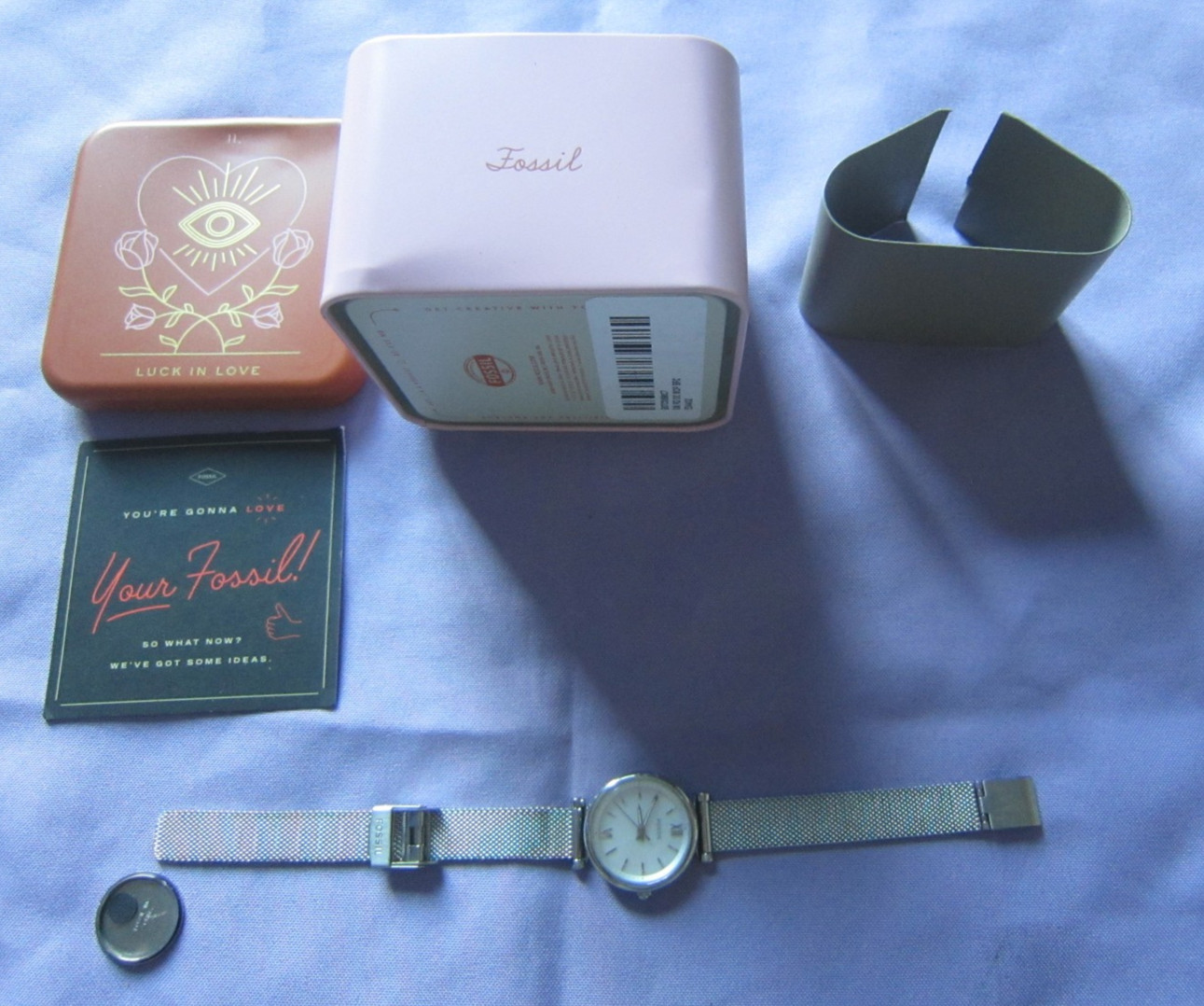 Womens Wristwatch FOSSIL CARLIE MINI ES4432 Stainless Steel Mesh SEE DESCRIPTION