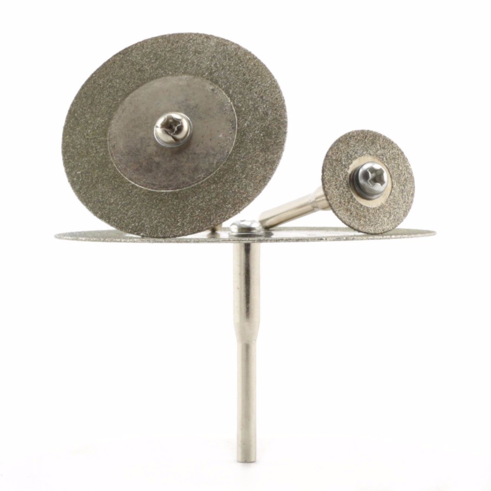 10Pcs 16-60mm Diamond Coated Mini Cutting Disc Wheels for Hobby Drills