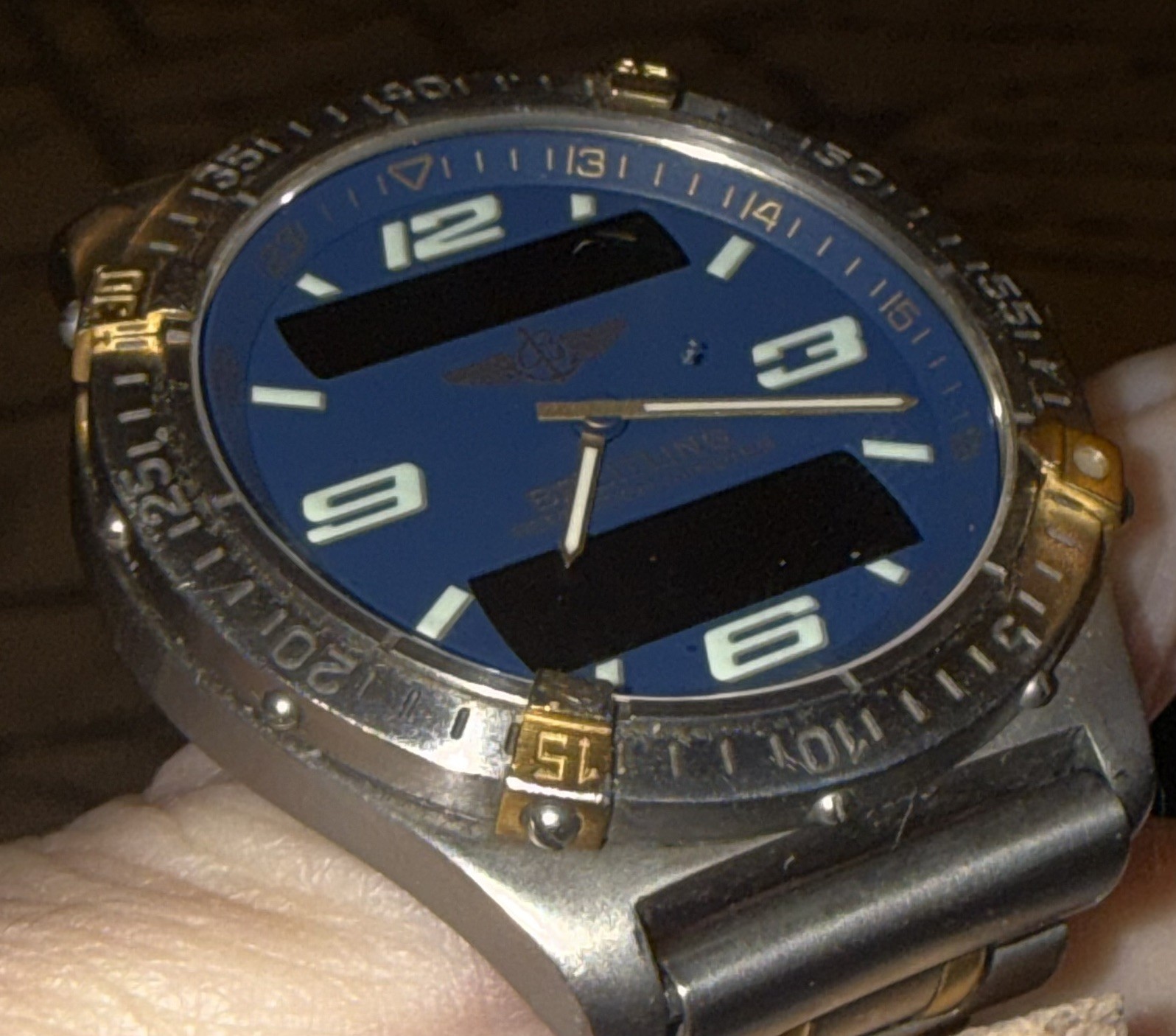 Breitling Aerospace Repetition Minutes Titanium B65062 Blue Dial Quartz Watch