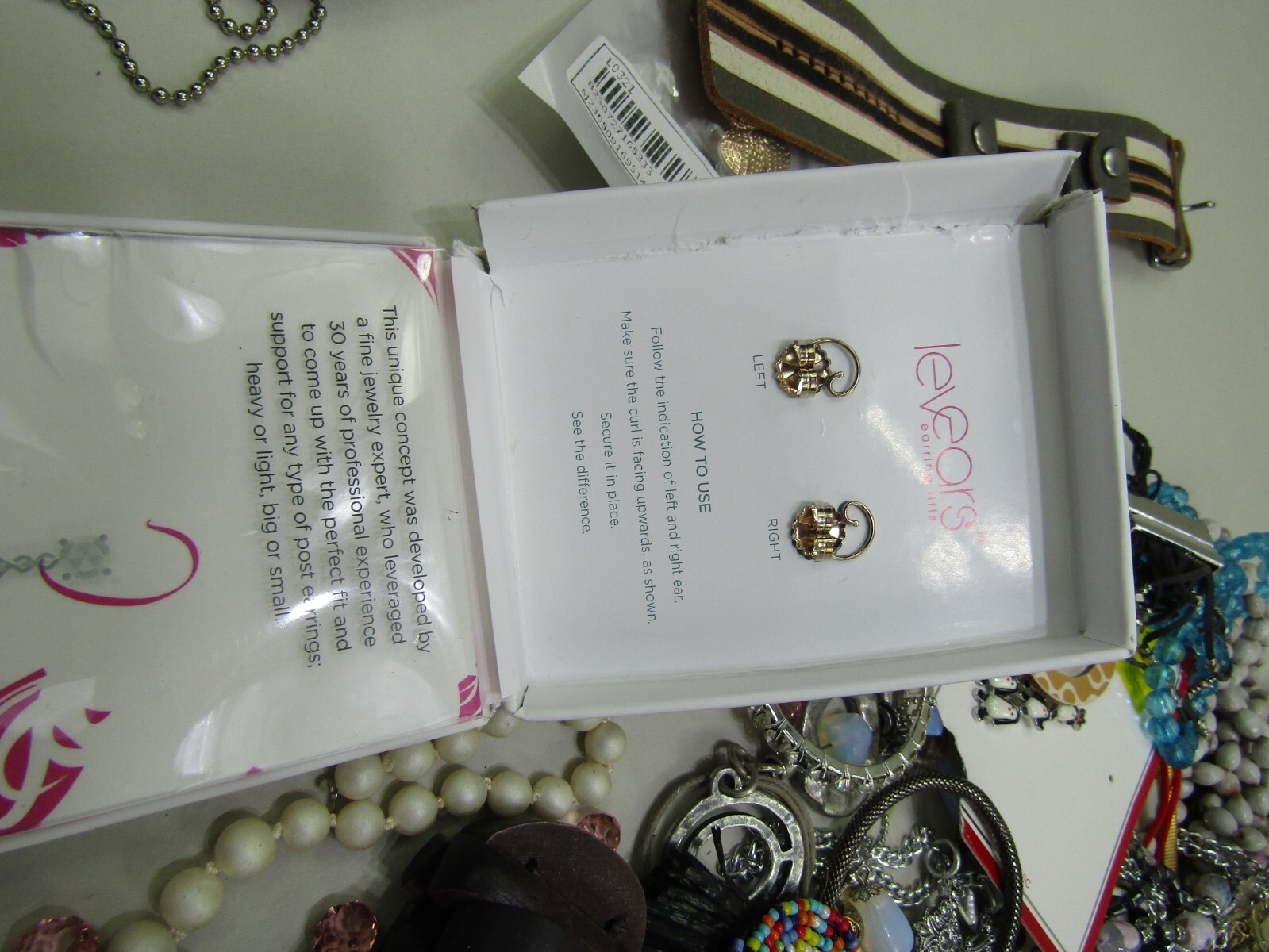 Jewelry Necklaces Earrings Studs Hoops Dangle Rings Bracelets Pins Mixed Lot