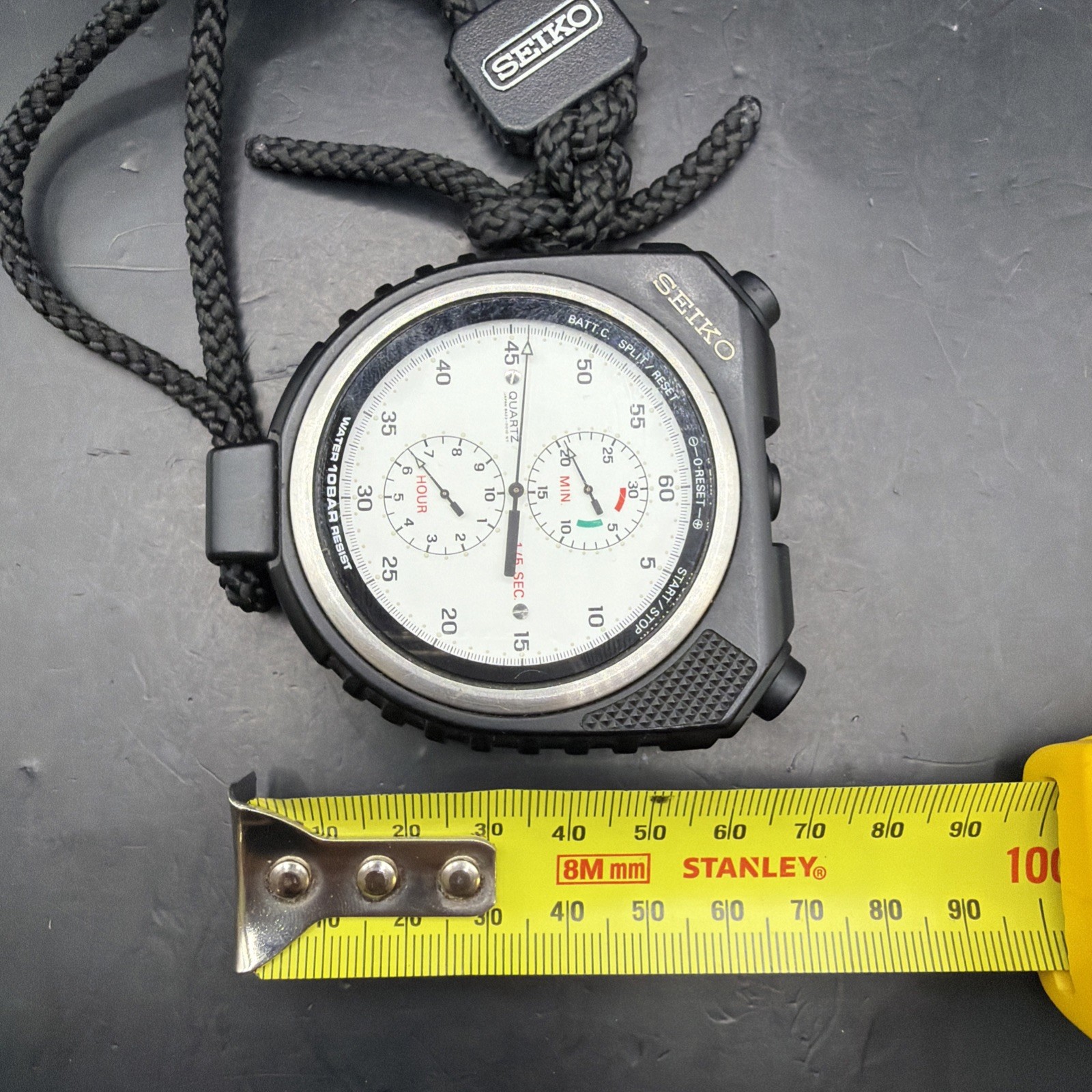 Vintage Seiko 8A23-0010 Referee Analog Quartz Stopwatch 1/5 Sec Timer JDM VGC