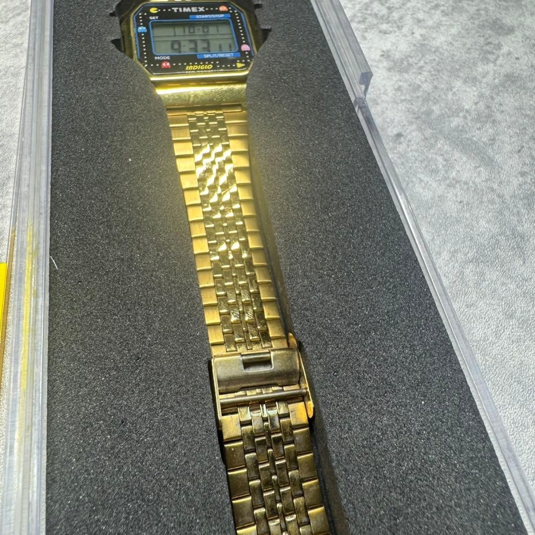 Timex T80 Pac-Man 40th Anniversary Gold Digital Watch Retro Limited Excellent