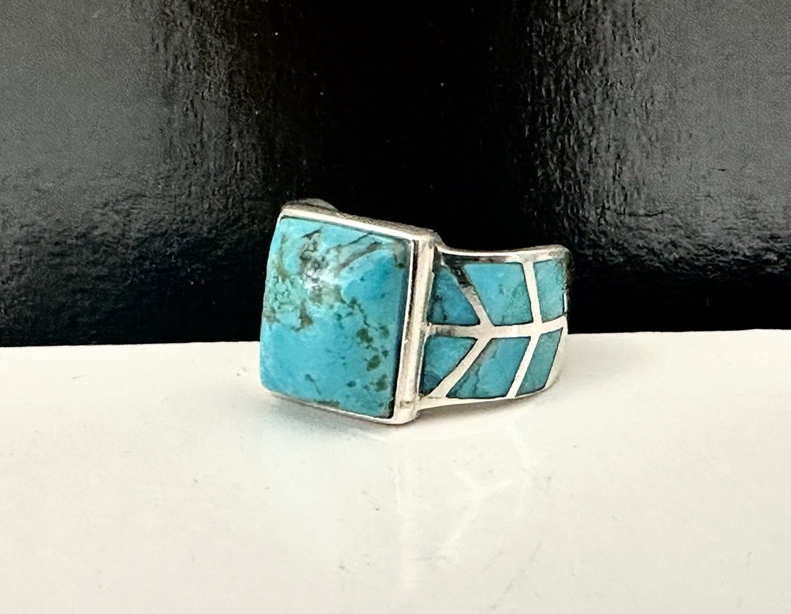 Southwest STYLE Turquoise Ring Sterling Silver 925 Signed Designer