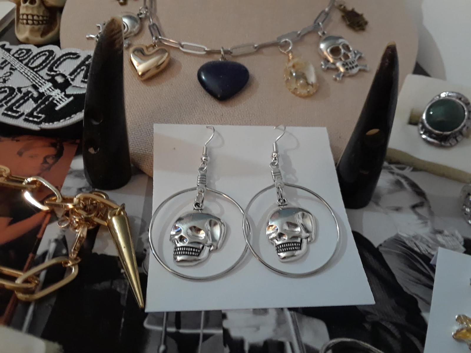 Rockabilly, Punk, Skull, Spooky Cute,Heart, Gothic, Cross, Emo Mixed Jewelry Lot
