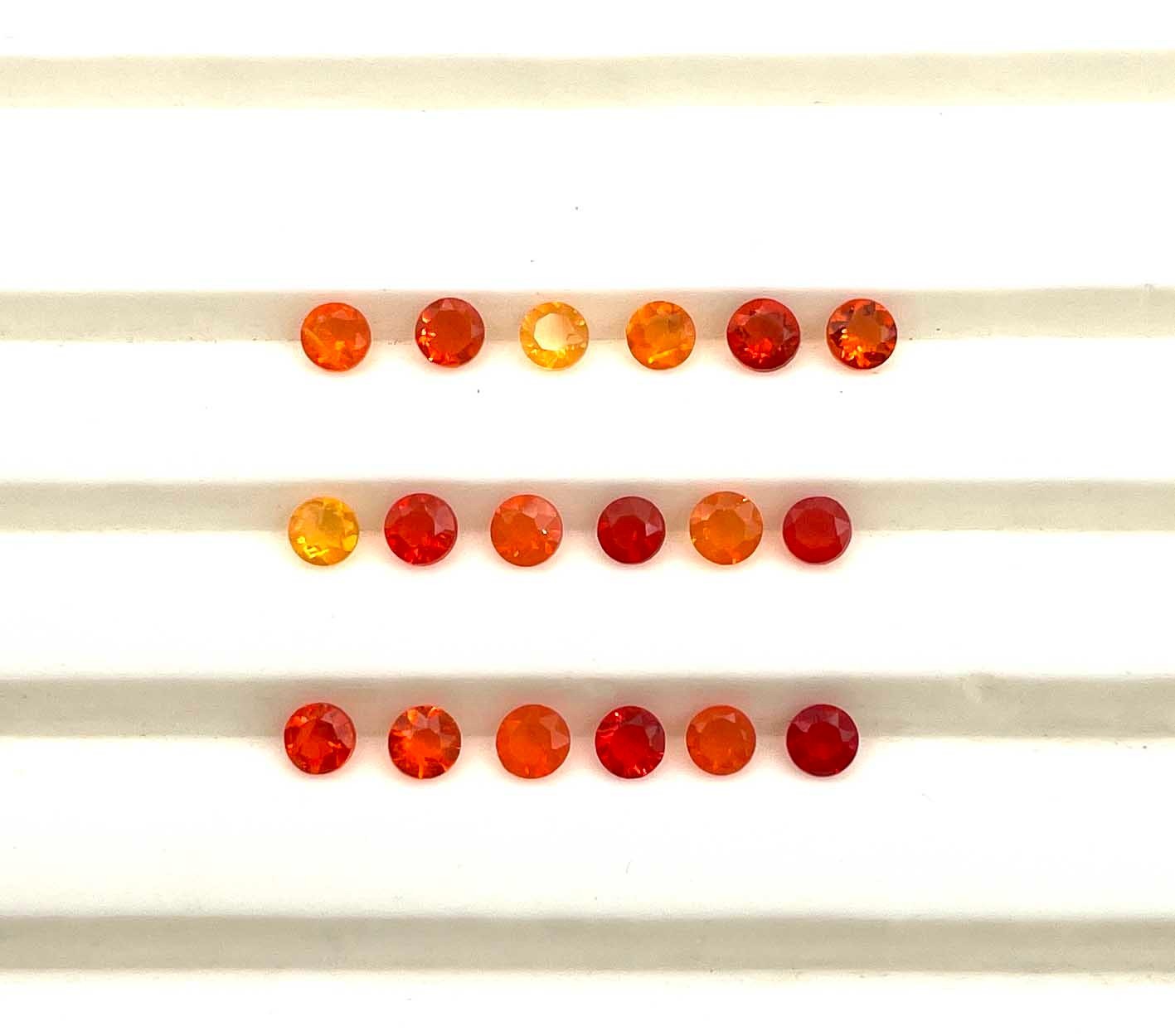 Natural Mexican Fire Opal Round Cut Loose Gemstone Lot 60 Pcs 2.50 MM 3 CT