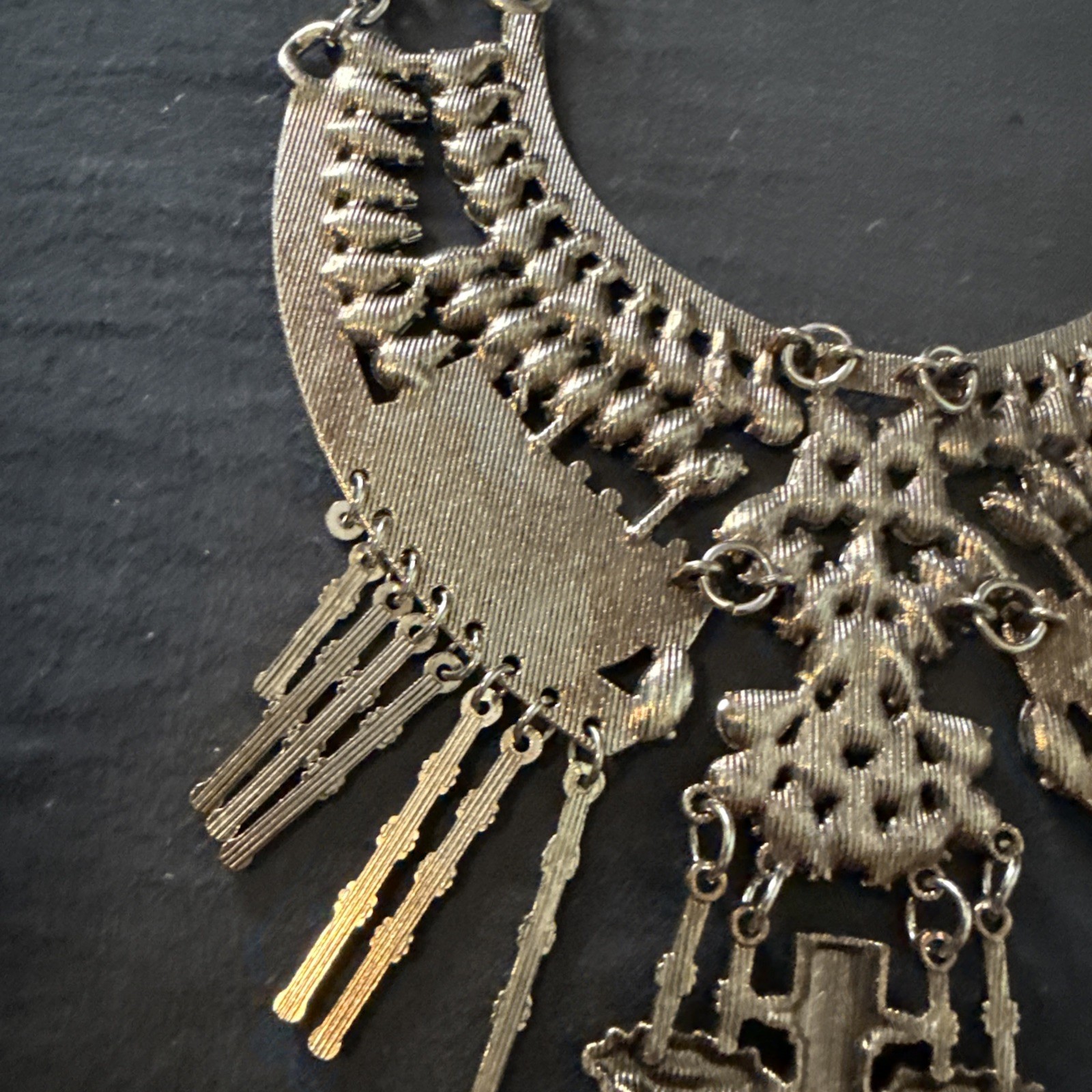 Retro Gypsy Statement Necklace bib-style Ethnic Tribal Bohemian Festival