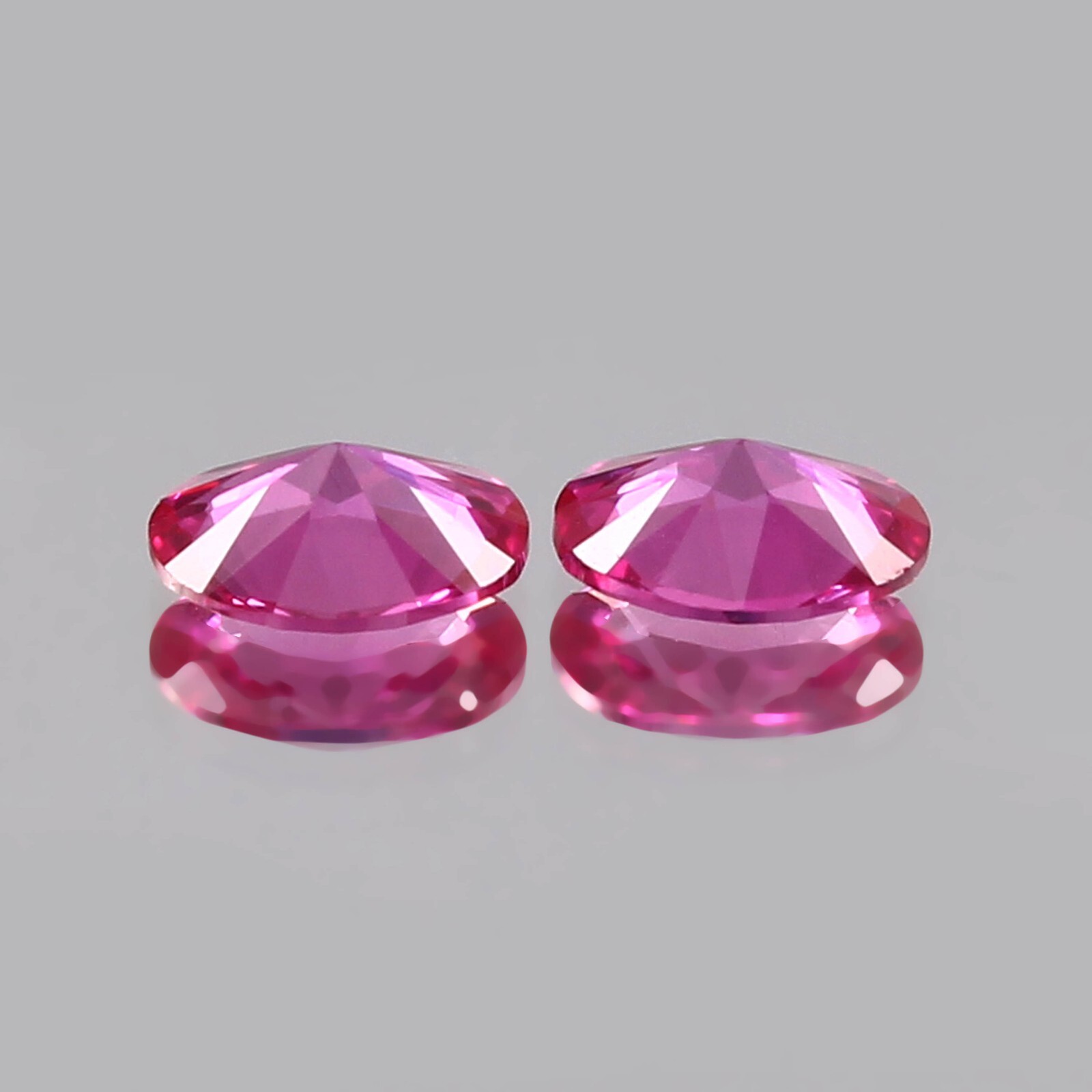 AAA 7×5 MM Natural Flawless Ceylon Pink Sapphire Loose Oval Gemstone Cut Pair