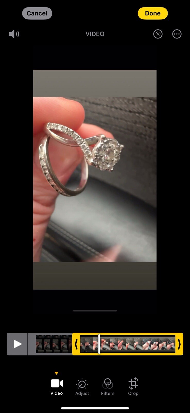 Engagement ring and wedding ring size 8 …10kt white gold