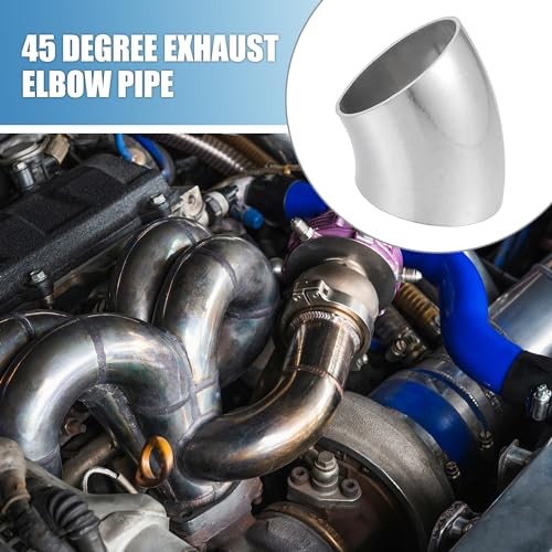 45 Degree Steel Exhaust Elbow Pipe Bend Tube Durable 32mm OD Modified 1.25inch