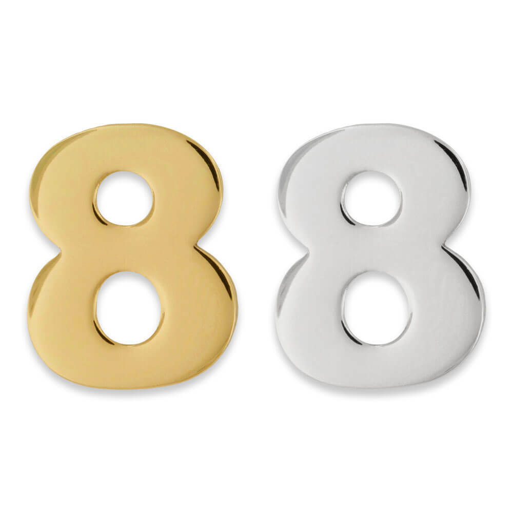 PinMarts Number Eight 8 Lapel Pin Anniversary Birthday Number Jewelry
