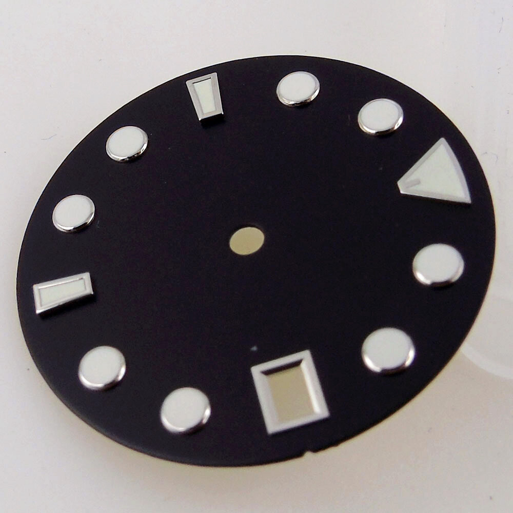 28.5mm Black dial fit Japan NH35 NH36 3 o’clock 3.8 o’clock SBDX001 mens watch