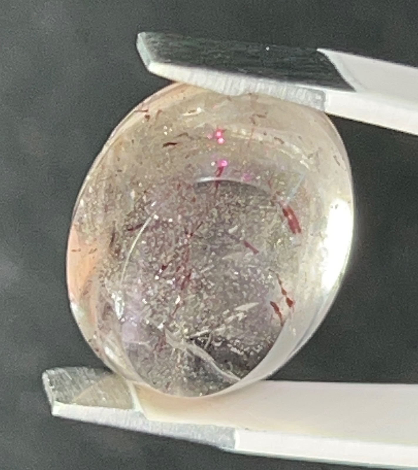 PFS-2 Pink Fire Quartz 9.25ct 15x12x7mm Brazil one mine worldwide