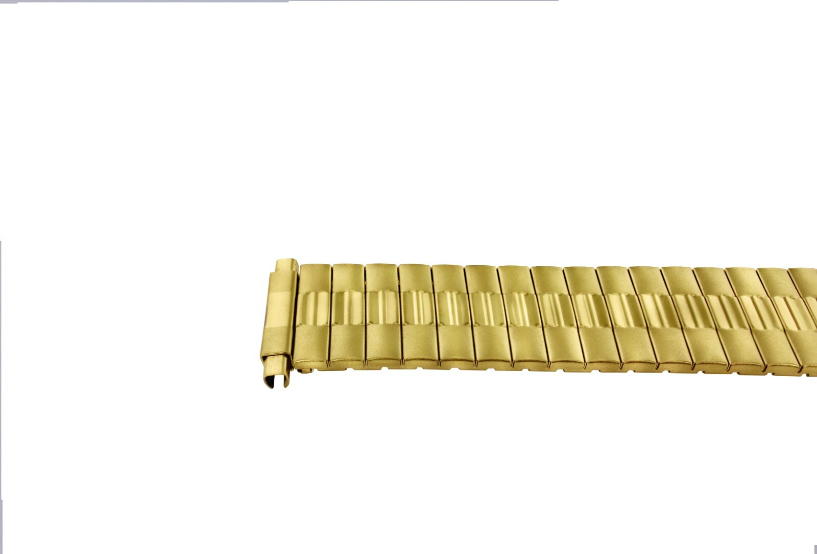 16-22mm Milano Gold Tone Stainless Mens Dura Flex Band Wide Long 1705Y